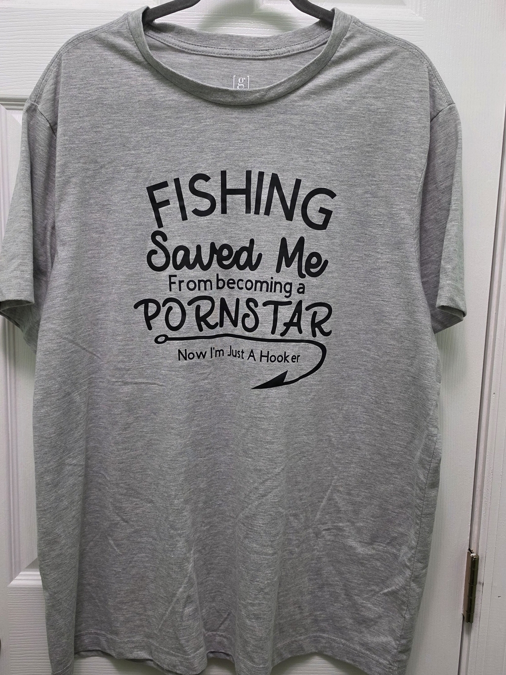 Men's 2XL Fishing Saved Me From Becoming A Pornstar Now I'm Just A Hooker Graph